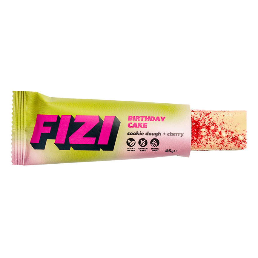 FIZI Cookie Dough Cherry Baton bezglutenowy Masa Ciasteczkowa i Wiśnia w białej polewie 45 g - Batony owocowe - FIZI - Sklep Fit-Land - Kup na www