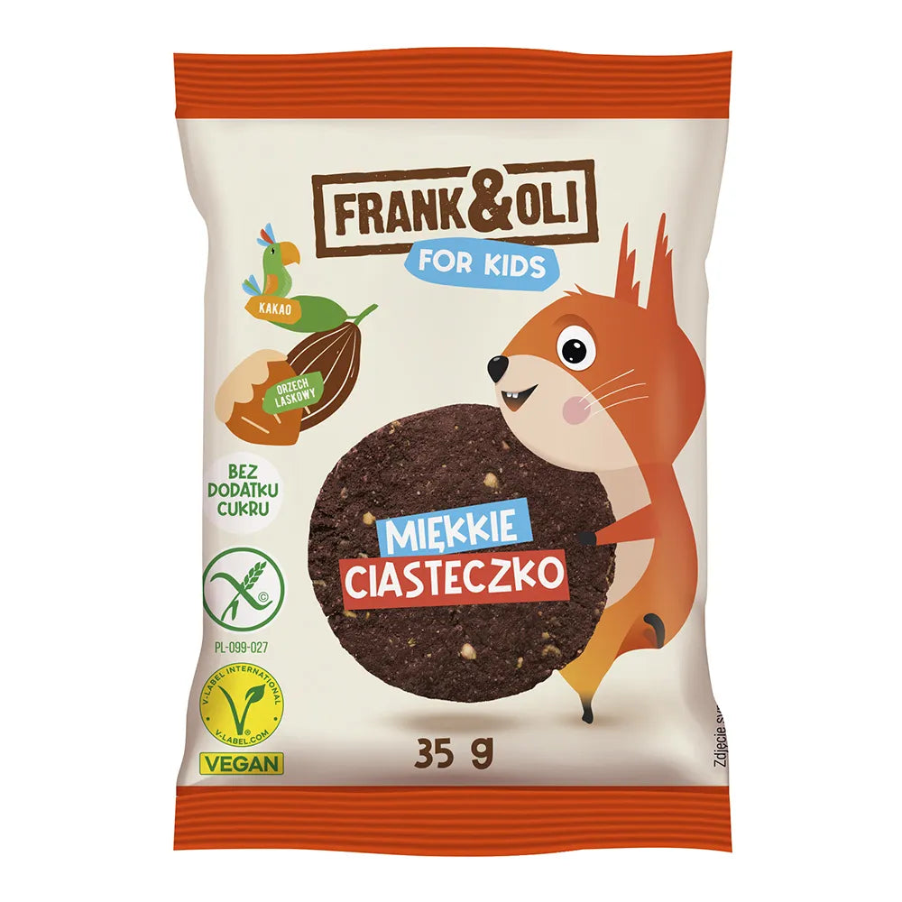 Frank&Oli Ciasteczko KIDS Kakao i Orzechy Laskowe 35 g - Ciasteczko - Frank&Oli - Sklep Fit-Land - Kup na www