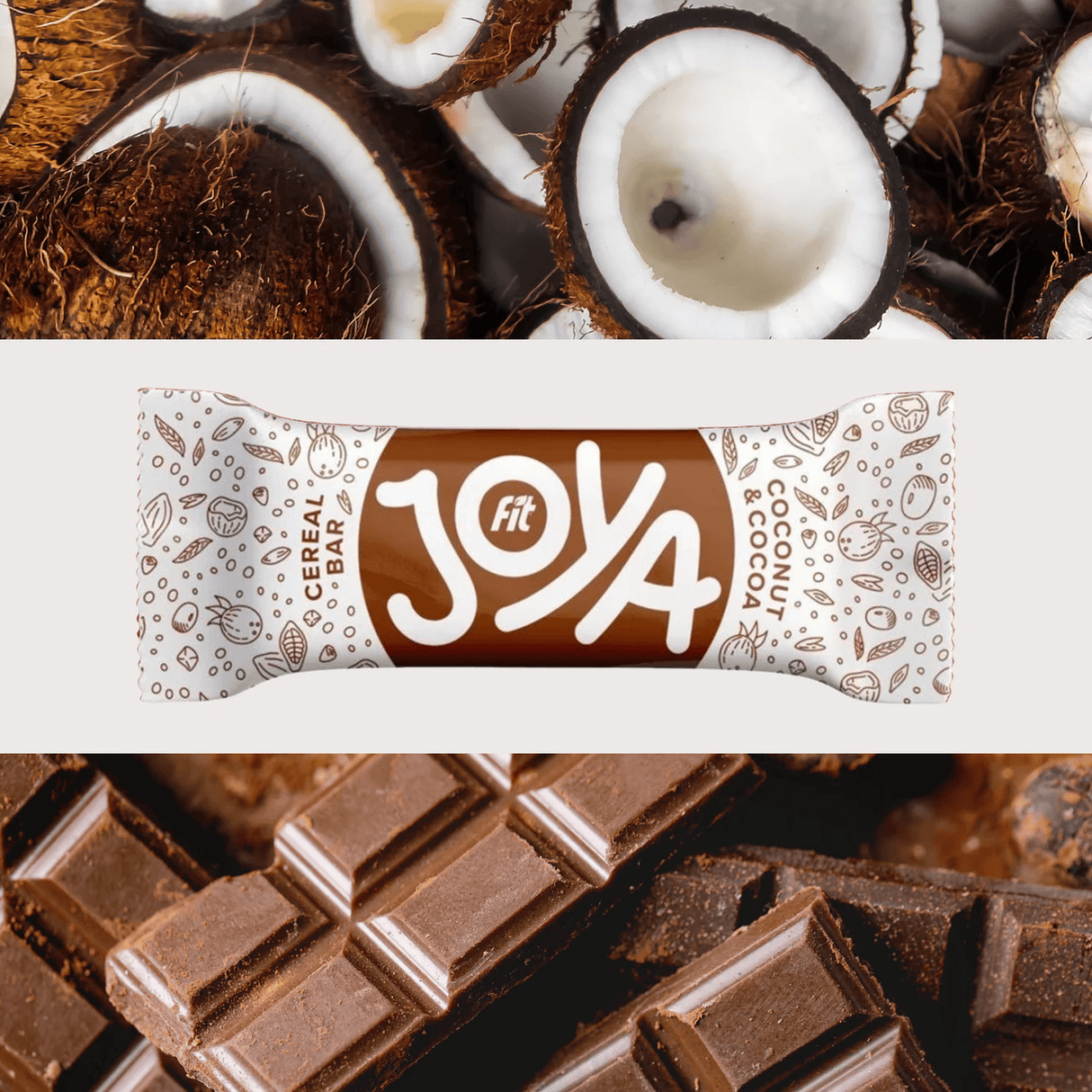 Fit JOYA Baton zbożowy kokos i kakao 40 g - Baton zbożowy - Usovsko Food - Sklep Fit-Land - Kup na www