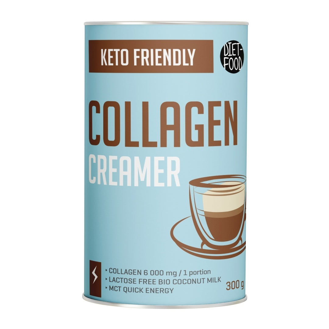 DIET FOOD Śmietanka do kawy KETO Kolagen Coffee Creamer + MCT 300 g - Śmietanki do kawy - PPHU MIPAMA E