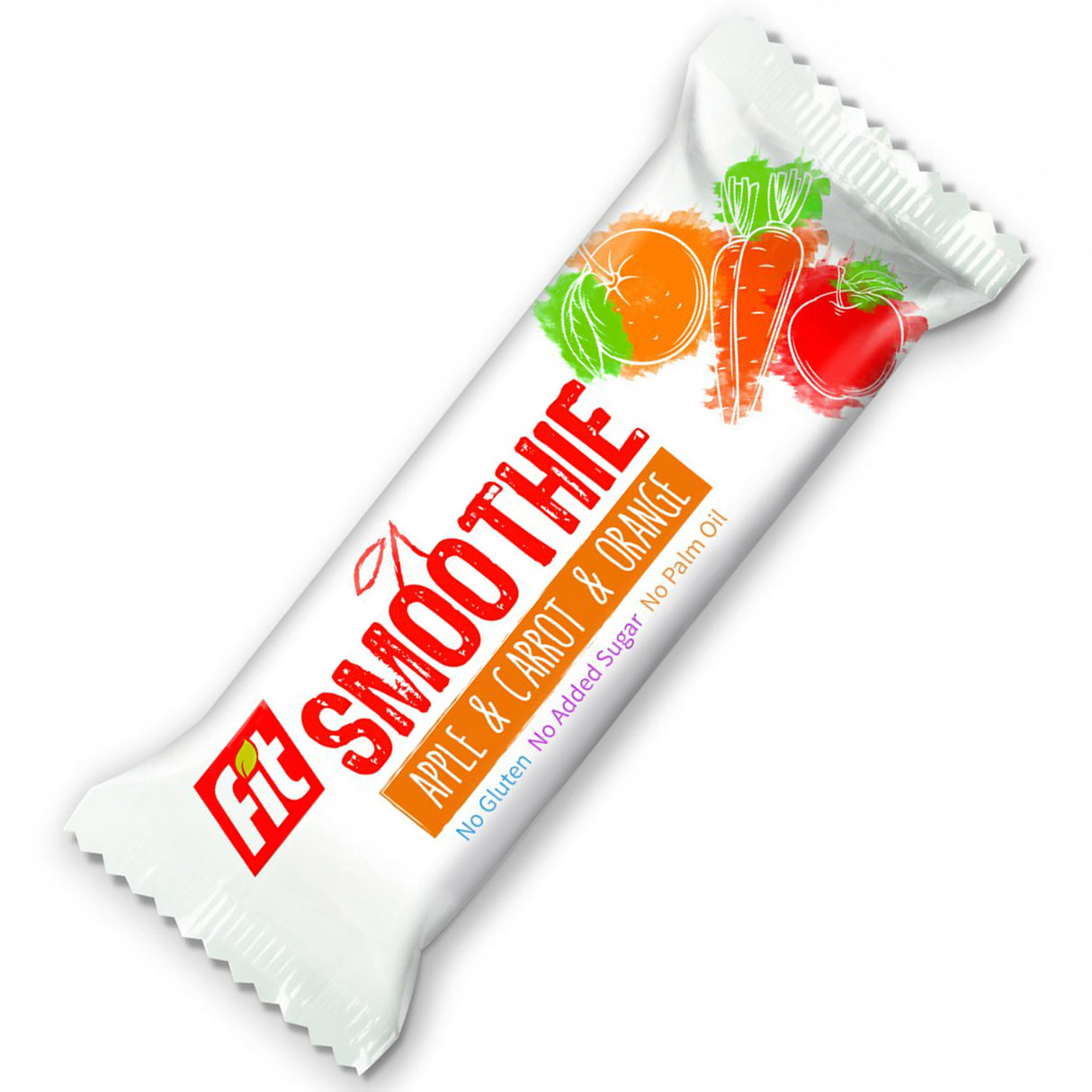 Fit SMOOTHIE Baton owocowo-warzywny jabłko, marchew i pomarańcza 32 g - Baton owocowy - Usovsko Food - Sklep Fit-Land - Kup na www