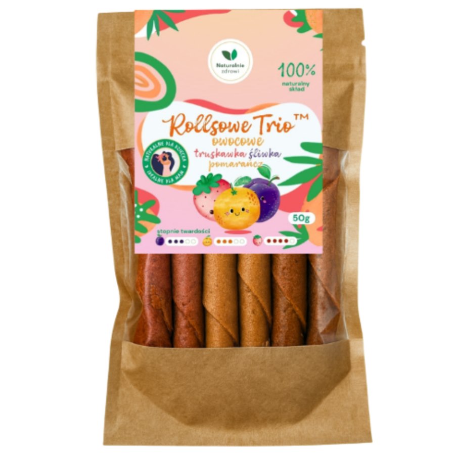 Naturalnie Zdrowi Rollsy Trio owocowe 50 g - Słodycze - Sklep Fit-Land - Sklep Fit-Land - Kup na www