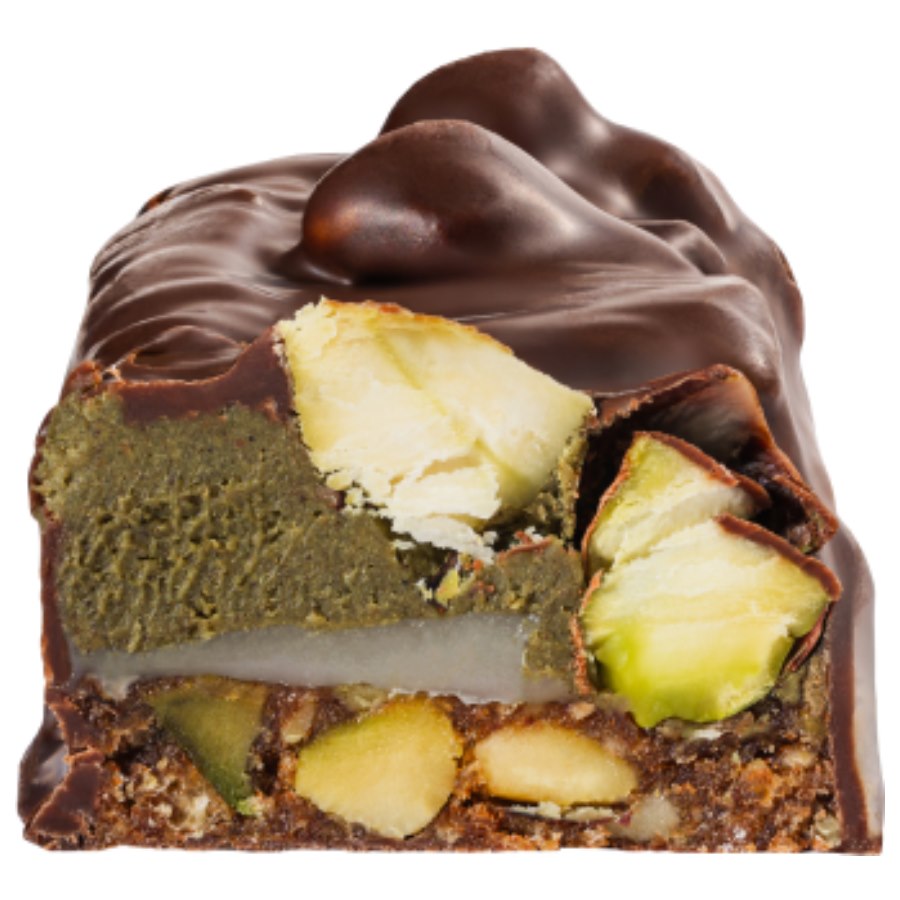 FIZI Queen Pistachio Baton bezglutenowy Queen Pistachio w polewie czekoladowej 40 g - Batony orzechowe - FIZI - Sklep Fit-Land - Kup na www