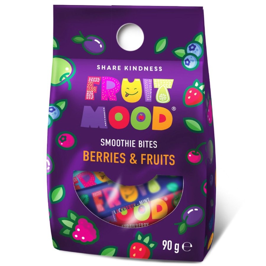 FRUIT MOOD Mini batoniki owocowe MIX smaków FRUITS & BERRIES 90 g - Mini batoniki - Sergio LLC - Sklep Fit-Land - Kup na www