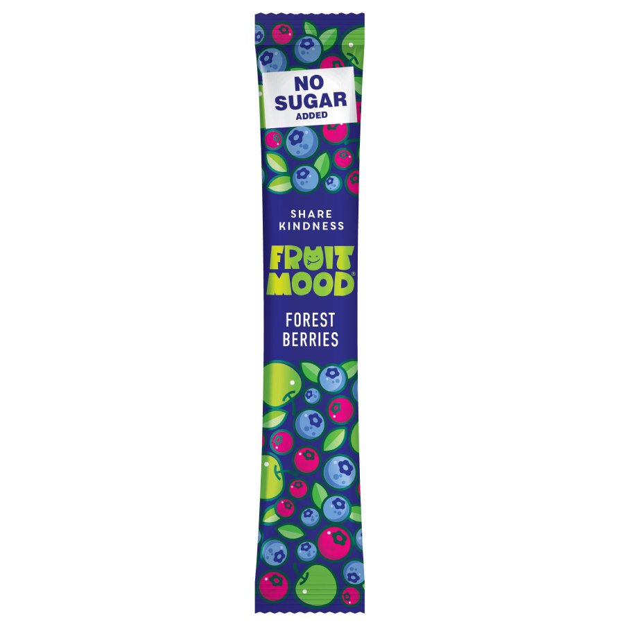 FRUIT MOOD Batonik owocowy Żurawina i Borówka bez dodatku cukru 10 g - Batony owocowe - FRUIT MOOD - Sklep Fit-Land - Kup na www