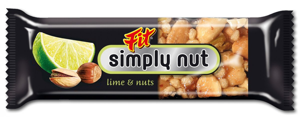 Fit Simply Nut Baton orzechowy Limonka i mix orzechów 35 g - Baton orzechowy - Usovsko Food - Sklep Fit-Land - Kup na www