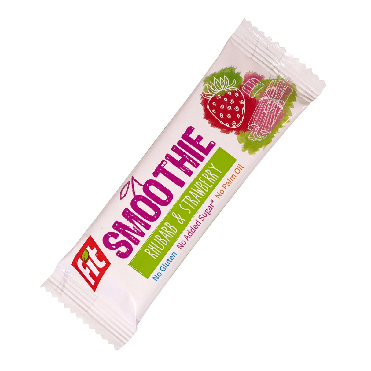 Zestaw batonów Fit SMOOTHIE z truskawką i rabarbarem 32 g 24 sztuki - Baton owocowy - Usovsko Food - Sklep Fit-Land - Kup na www
