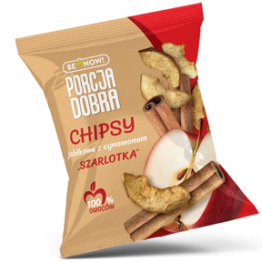 Porcja Dobra Chipsy jabłkowe z cynamonem „Szarlotka” 18 g - Chipsy owocowe - Porcja Dobra - Sklep Fit-Land - Kup na www
