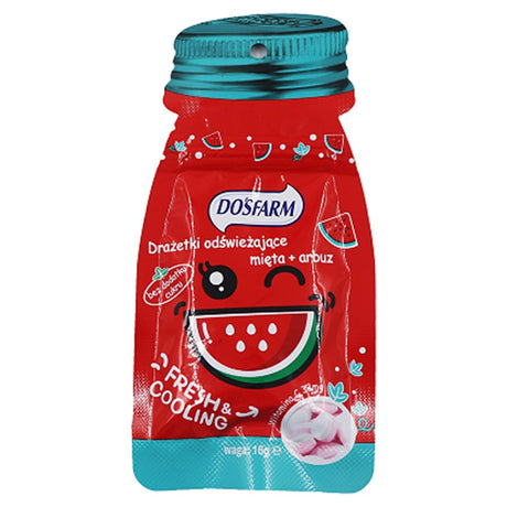 DOSFARM Drażetki odświeżające Mięta i Arbuz z witaminą C 15 g - Witaminy i minerały - Sklep Fit-Land - Sklep Fit-Land - Kup na www