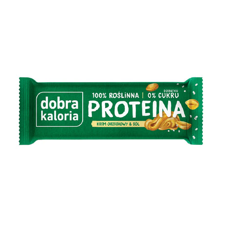 Dobra Kaloria Baton proteinowy Krem Orzechowy i Sól PROTEINA 45 g - Batony proteinowe - Kubara Sp