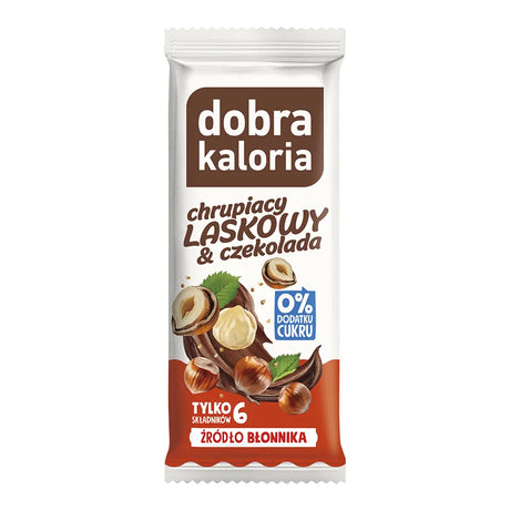Dobra Kaloria Baton daktylowy Orzech Laskowy i Czekolada 35 g - Batony owocowe - Kubara Sp