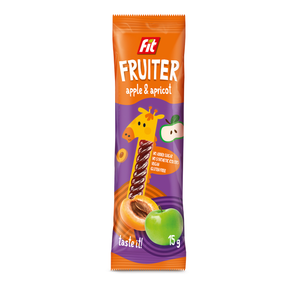 Fit Fruiter Przekąska owocowa Jabłko i Morela 15 g - Przekąski owocowe - Fit - Sklep Fit-Land - Kup na www