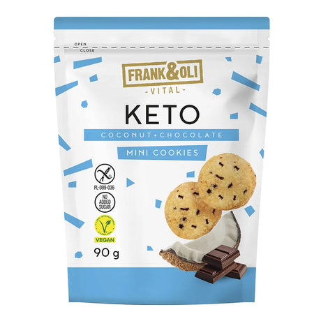 Frank&Oli Mini ciasteczka Kokos i Czekolada 90 g - Ciastka i wafelki - Frank&Oli - Sklep Fit-Land - Kup na www