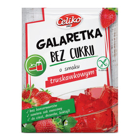 Celiko Galaretka Bez Cukru o smaku Truskawkowym 14 g bezglutenowa - Galaretki - Celiko - Sklep Fit-Land - Kup na www