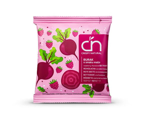 CRISPY NATURAL Burak o smaku malin - Suszone chipsy z buraka - Chipsy warzywne - Crispy Natural - Sklep Fit-Land - Kup na www