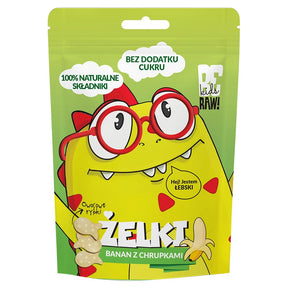 BeRAW Kids Żelki Banan z Chrupkami owocowe rybki 35 g - Żelki - Purella Sp
