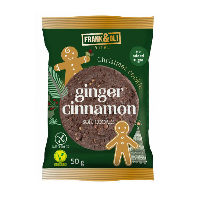 Frank&Oli Ciasteczko świąteczne Cynamonowe z Imbirem 50 g - Ciasteczko - Frank&Oli - Sklep Fit-Land - Kup na www.fit-land.eu