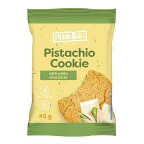 Frank&Oli Ciasteczko pistacjowe z Białą Czekoladą 45 g - Ciasteczka - Frank&Oli - Sklep Fit-Land - Kup na www