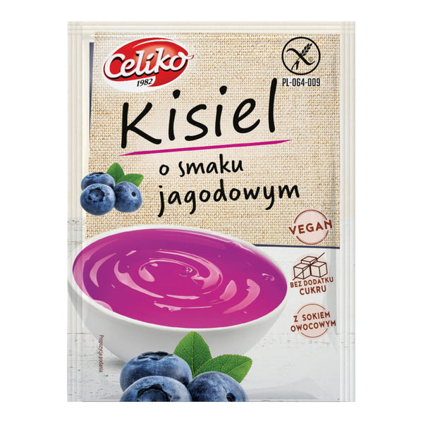 Celiko Kisiel o smaku jagodowym 40 g bezglutenowy - Kisiele - Celiko - Sklep Fit-Land - Kup na www