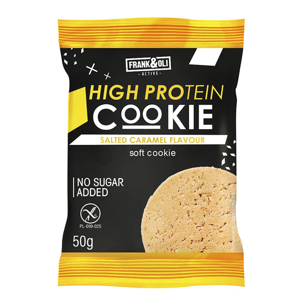 Frank&Oli Ciasteczko proteinowe Słony Karmel 50 g - Ciasteczka proteinowe - Frank&Oli - Sklep Fit-Land - Kup na www