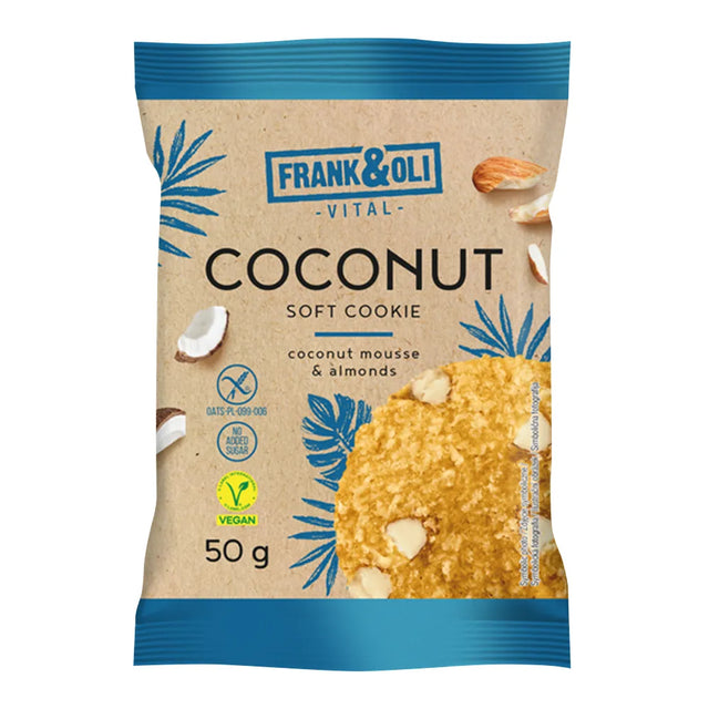 Frank&Oli Ciasteczko kokosowe z Migdałami 50 g - Ciasteczko - Frank&Oli - Sklep Fit-Land - Kup na www.fit-land.eu