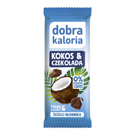 Dobra Kaloria Baton daktylowy Kokos i Czekolada 33 g - Baton daktylowy - Dobra Kaloria - Sklep Fit-Land - Kup na www