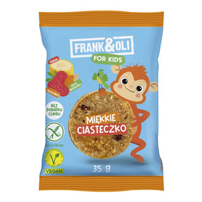 Frank&Oli Ciasteczko KIDS Banan i Truskawka 35 g - Ciasteczka dla dzieci - Frank&Oli - Sklep Fit-Land - Kup na www