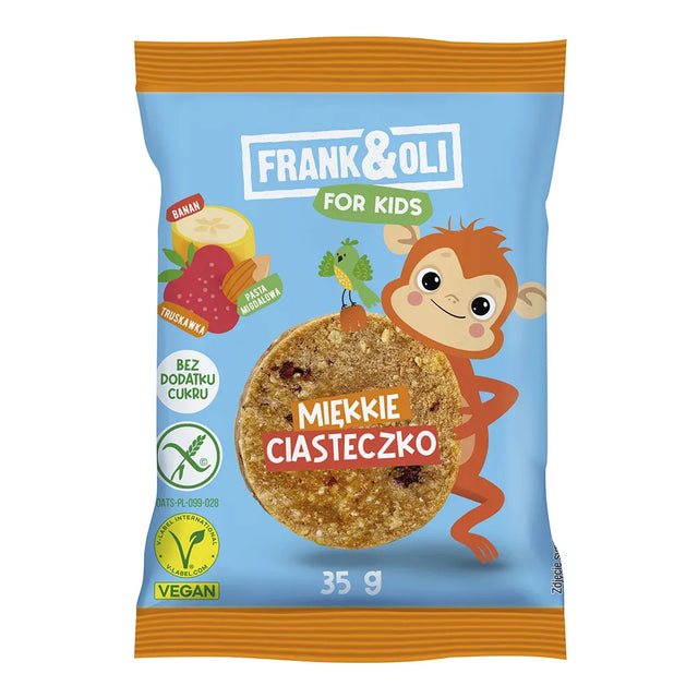 Frank&Oli Ciasteczko KIDS Banan i Truskawka 35 g - Ciasteczko - Frank&Oli - Sklep Fit-Land - Kup na www.fit-land.eu