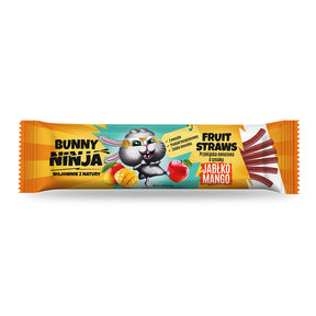 BUNNY NINJA Przekąska owocowa FRUIT STRAWS o smaku Jabłko Mango 16 g - Przekąski owocowe - BUNNY NINJA - Sklep Fit-Land - Kup na www