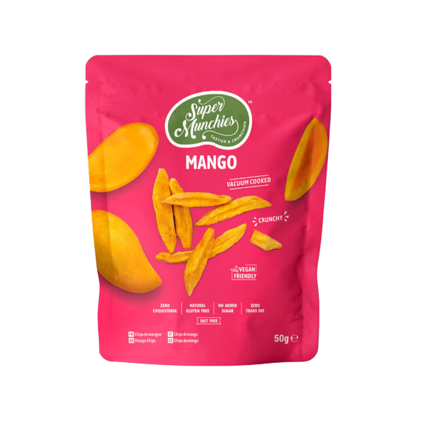 Super Munchies Chipsy Vacuum Cooked Mango 50 g - Chipsy owocowe - Super Munchies - Sklep Fit-Land - Kup na www