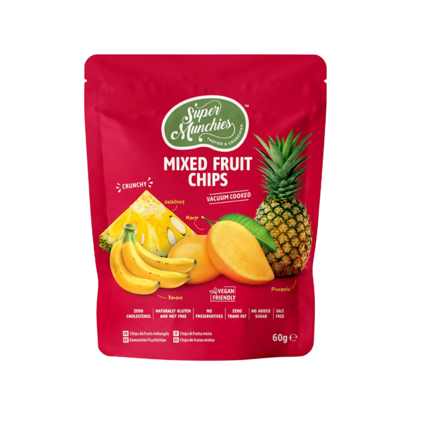 Super Munchies Chipsy Vacuum Cooked Mixed Fruit 60 g - Chipsy owocowe - Super Munchies - Sklep Fit-Land - Kup na www