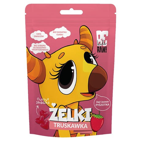BeRAW Kids Żelki Truskawka owocowe serduszka 35 g - Żelki - Purella Sp