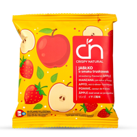 CRISPY NATURAL Jabłko o smaku truskawek - Suszone chipsy z jabłek - Chipsy owocowe - Crispy Natural - Sklep Fit-Land - Kup na www