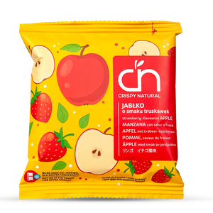 CRISPY NATURAL Jabłko o smaku truskawek - Suszone chipsy z jabłek