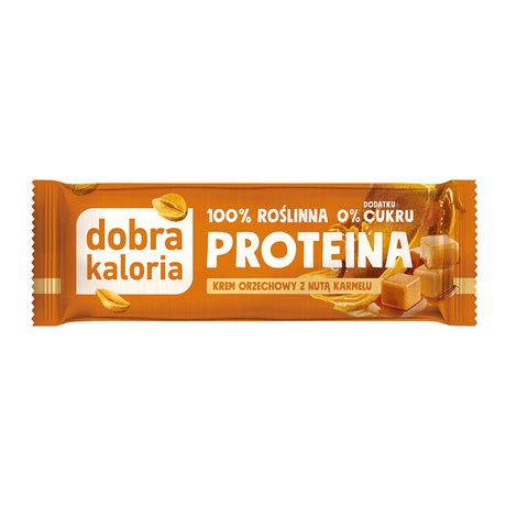 Dobra Kaloria Baton proteinowy Krem Orzechowy i Karmel PROTEINA 42 g - Batony proteinowe - Kubara Sp