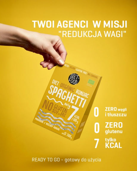 DIET FOOD Bio Makaron Shirataki Konjac Spaghetti 385 g - Makarony konjac - PPHU MIPAMA E