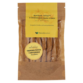 Naturalnie Zdrowi Rollsy Dyniowe z Jagodami Camu Camu 50 g - Przekąski owocowe - Naturalnie Zdrowi - Sklep Fit-Land - Kup na www