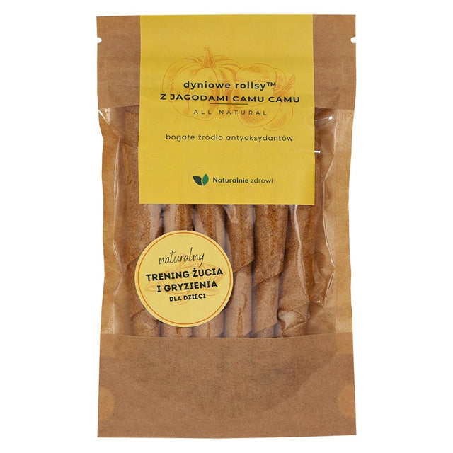 Naturalnie Zdrowi Rollsy Dyniowe z Jagodami Camu Camu 50 g - - Naturalnie Zdrowi - Sklep Fit-Land - Kup na www.fit-land.eu