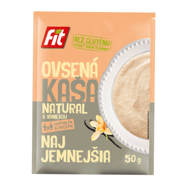 Fit Kaszka owsiana naturalna z wanilią 50 g - Kaszka owsiana - Usovsko Food - Sklep Fit-Land - Kup na www.fit-land.eu