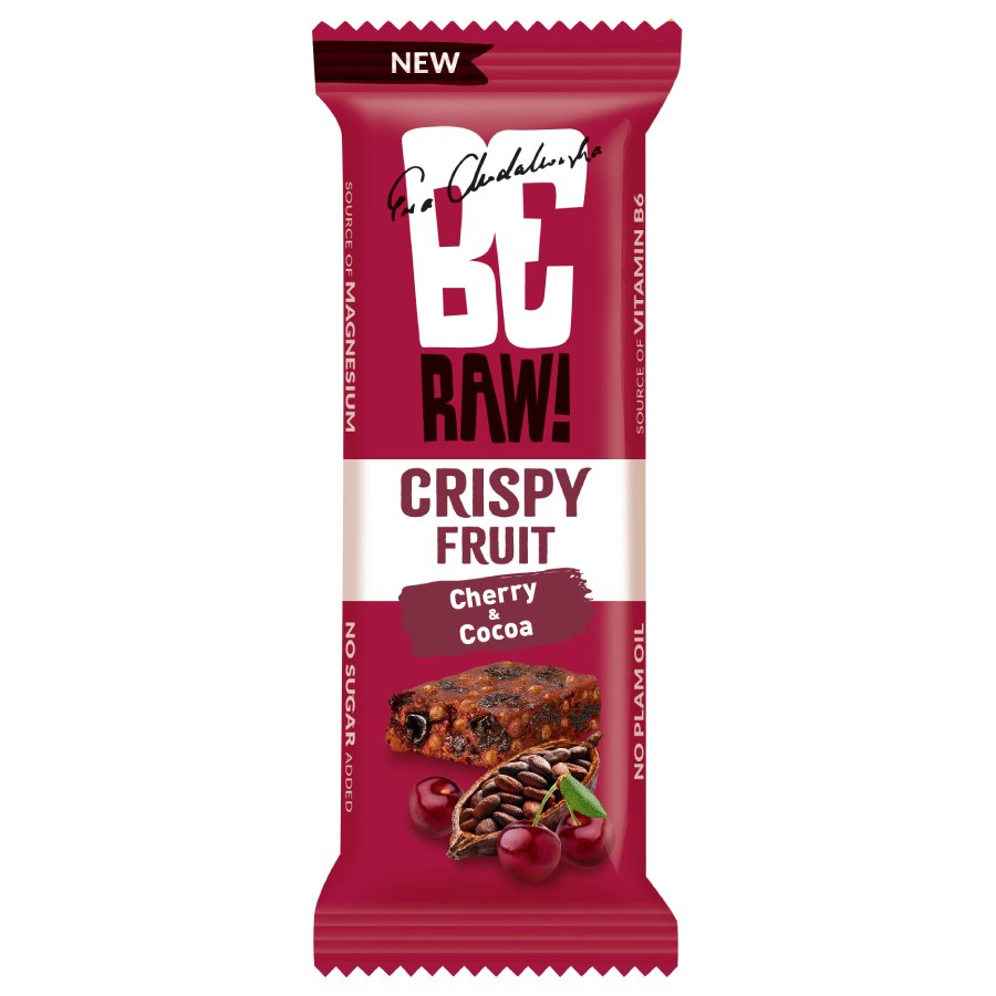 BeRaw Baton owocowy Crispy Fruit Wiśnia i Kakao 40 g - Batony owocowe - Sklep Fit-Land - Sklep Fit-Land - Kup na www