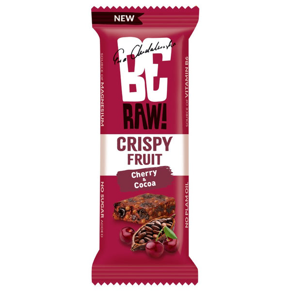 BeRaw Baton owocowy Crispy Fruit Wiśnia i Kakao 40 g - Batony owocowe - BeRAW - Sklep Fit-Land - Kup na www