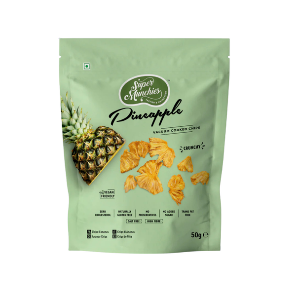 Super Munchies Chipsy Vacuum Cooked Ananas 50 g - Chipsy owocowe - Super Munchies - Sklep Fit-Land - Kup na www