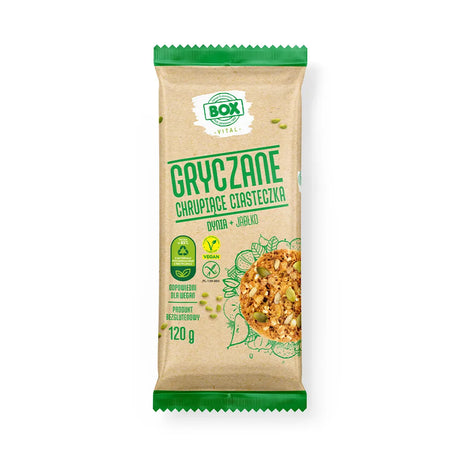 ZPC BOX Chrupiące ciasteczka gryczane Dynia i Jabłko 120 g - Ciastka i wafelki - Sklep Fit-Land - Sklep Fit-Land - Kup na www