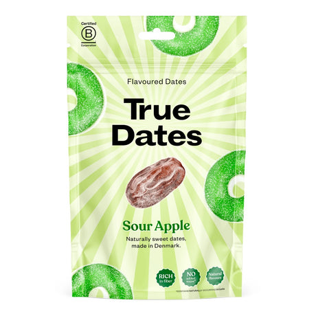 True Dates daktyle o smaku Kwaśnego Jabłka SOUR APPLE 100 g - Owoce i orzechy - Sklep Fit-Land - Sklep Fit-Land - Kup na www