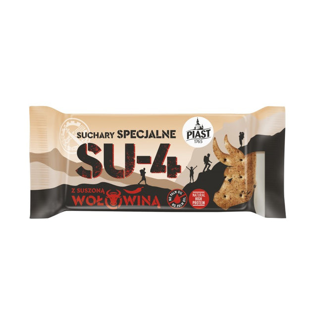 Piast Suchary Specjalne SU-4 z suszoną wołowiną 70 g - - Sklep Fit-Land - Sklep Fit-Land - Kup na www.fit-land.eu