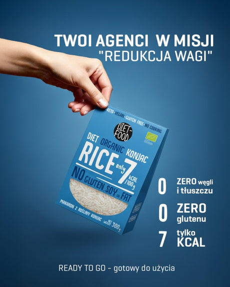 DIET FOOD Bio Makaron Shirataki Konjac Ryż 385 g - Makarony konjac - PPHU MIPAMA E