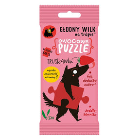Głodny Wilk owocowe puzzle żelki Truskawka z naturalną witaminą C 20 g - Żelki - Głodny Wilk - Sklep Fit-Land - Kup na www