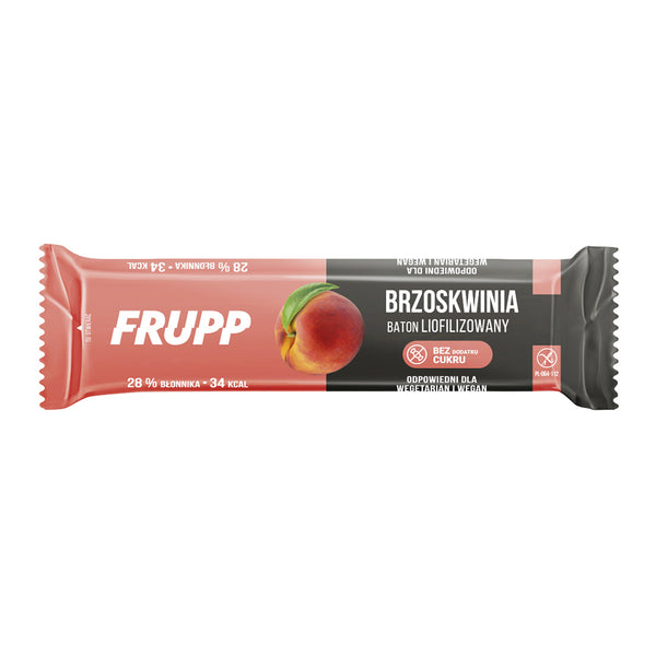 FRUPP Baton liofilizowany Brzoskwinia 10 g - Batony liofilizowane - FRUPP - Sklep Fit-Land - Kup na www