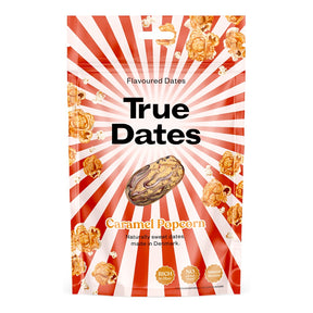 True Dates daktyle o smaku Karmelowego Popkornu CARAMEL POPCORN 100 g - Daktyle smakowe - True Dates - Sklep Fit-Land - Kup na www