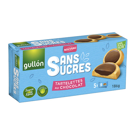 Gullon Ciasteczka oblane czekoladą bez dodatku cukru 186 g - Ciastka i wafelki - Sklep Fit-Land - Sklep Fit-Land - Kup na www
